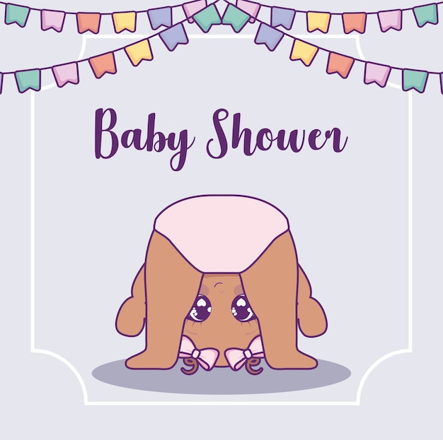 Vector baby shower design