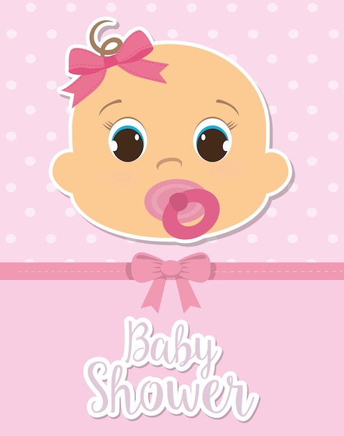 Vector baby shower design