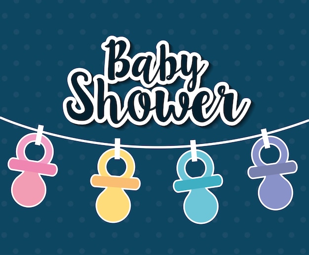 Vettore baby shower design