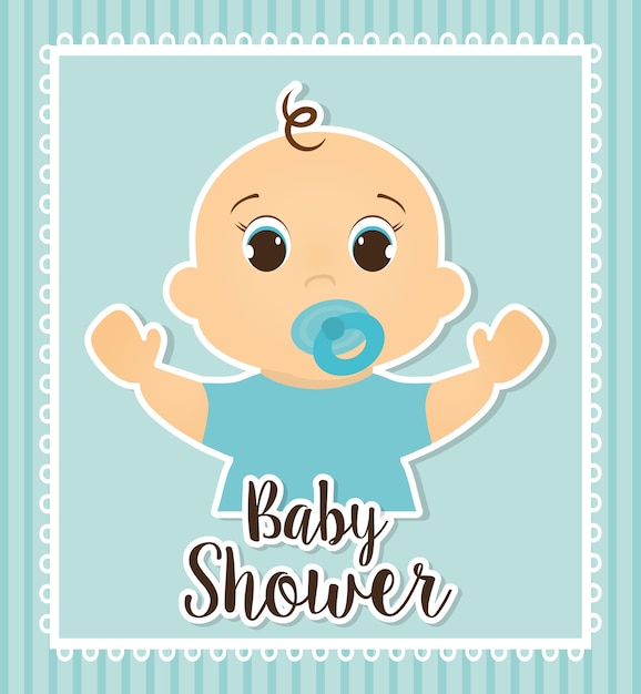 Vector baby shower design