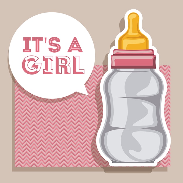 Vector baby shower design