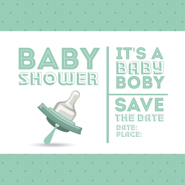 Vector baby shower design