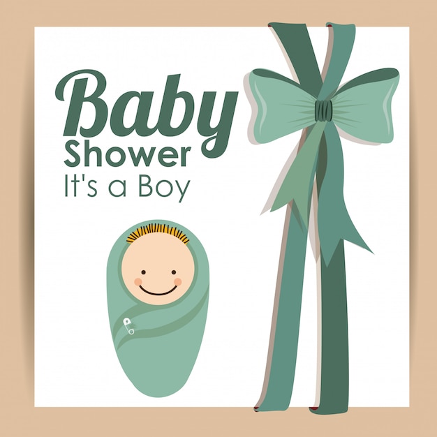 Vettore baby shower design