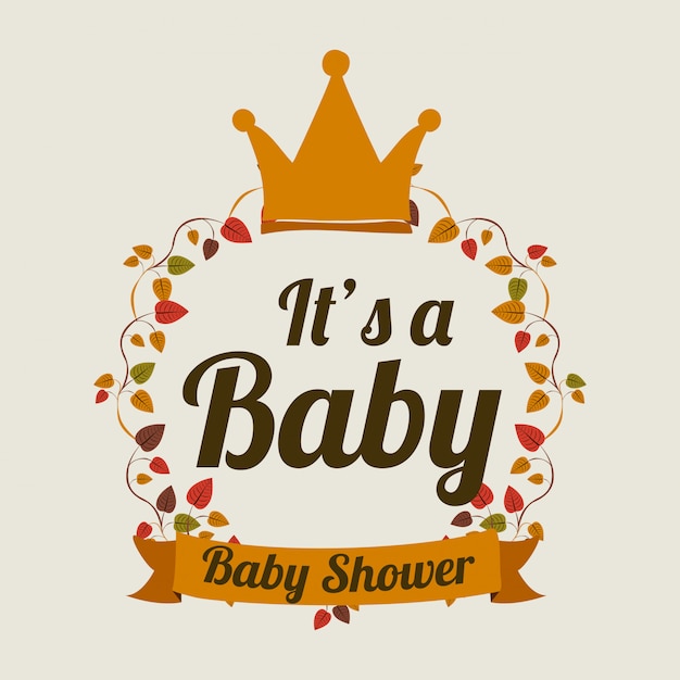 Vector baby shower design