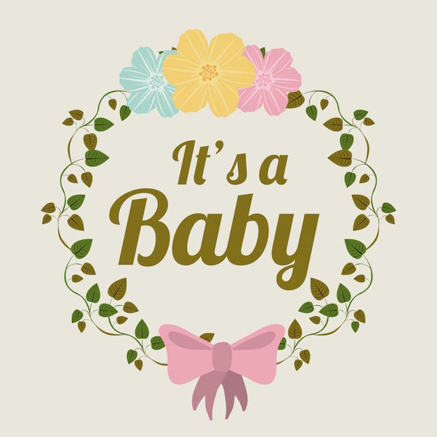 Vector baby shower design