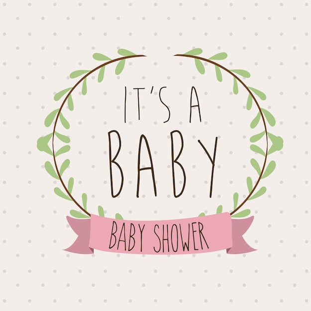 Vector baby shower design