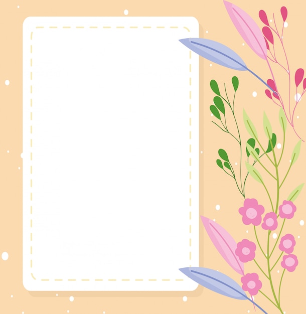 baby shower, flowers decoration announce newborn welcome template card