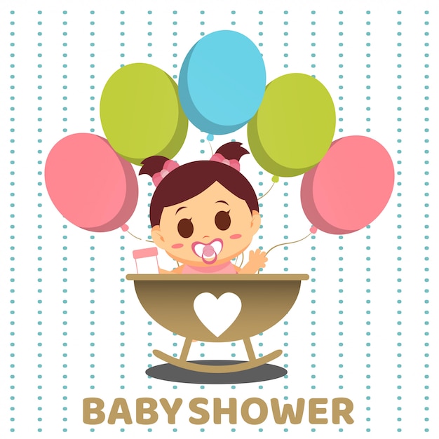 Vector baby shower illustration