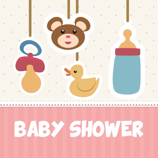 Baby shower invitation card design