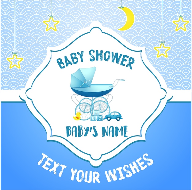 Modello di carta di invito baby shower