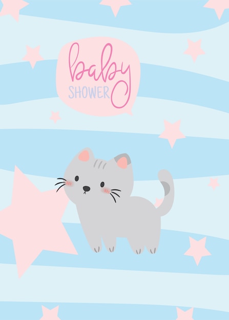 Vector baby shower invitation card