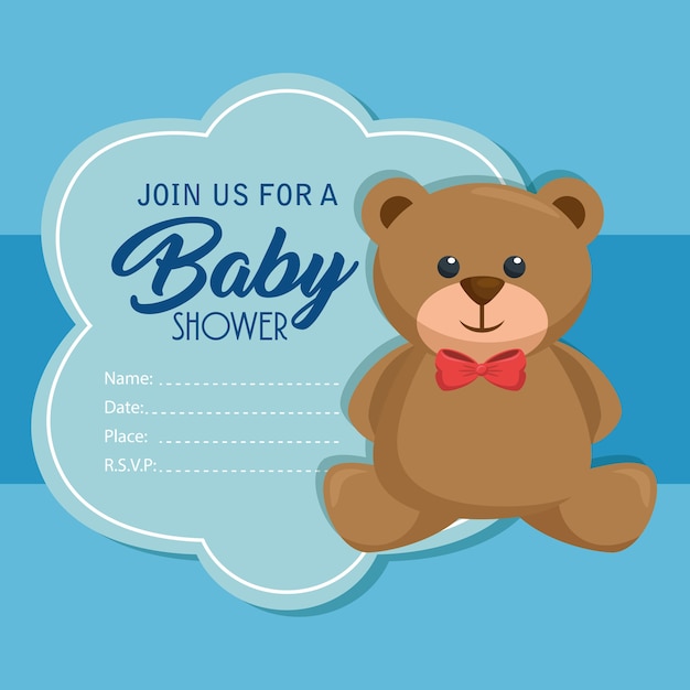 Baby shower invitation card