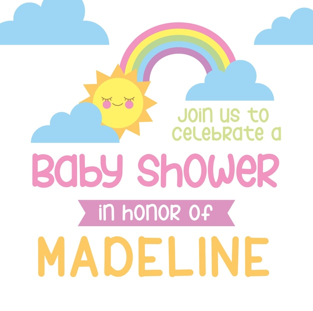 Baby shower invitation card