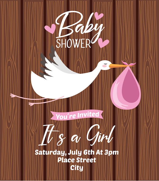 Baby shower invitation card