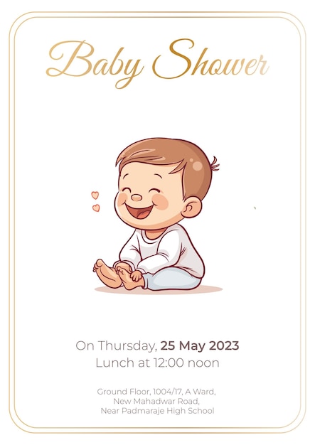 Vector baby shower invitation design