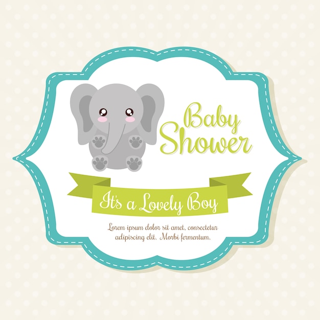 Vector baby shower invitation design
