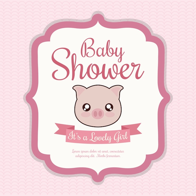 Design dell'invito baby shower