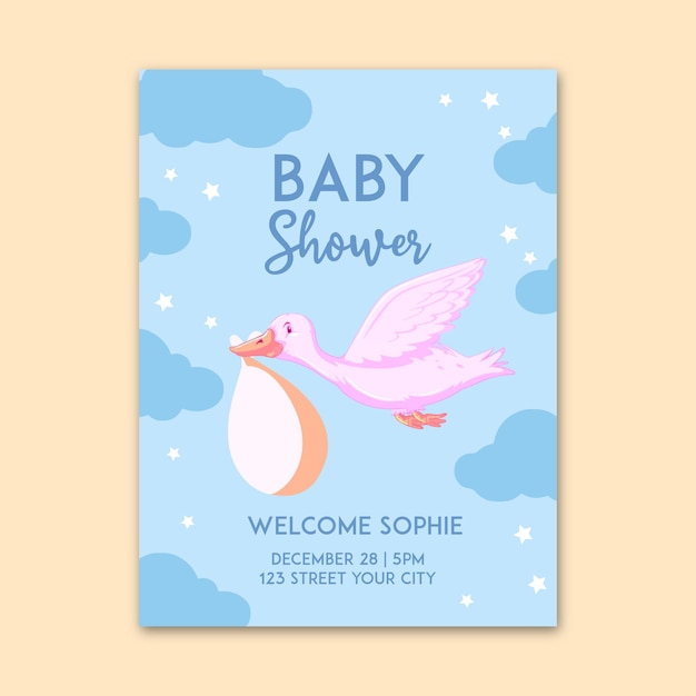 Baby Shower Invitation Elegant