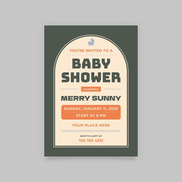 Baby shower invitation template Premium Vector