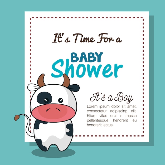 Invito baby shower con animali imbalsamati