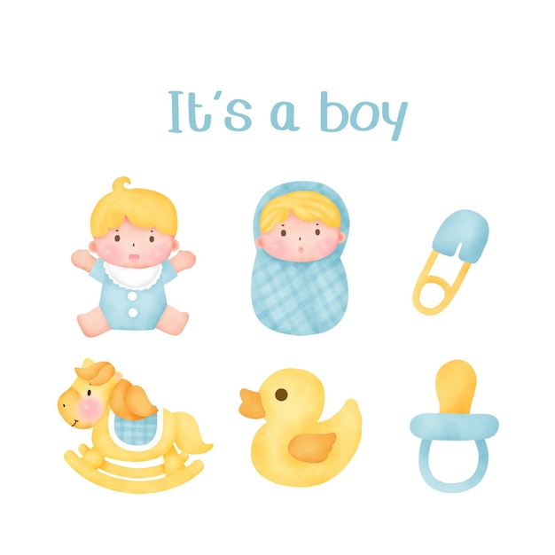 Детский душ - это элементы мальчика.
