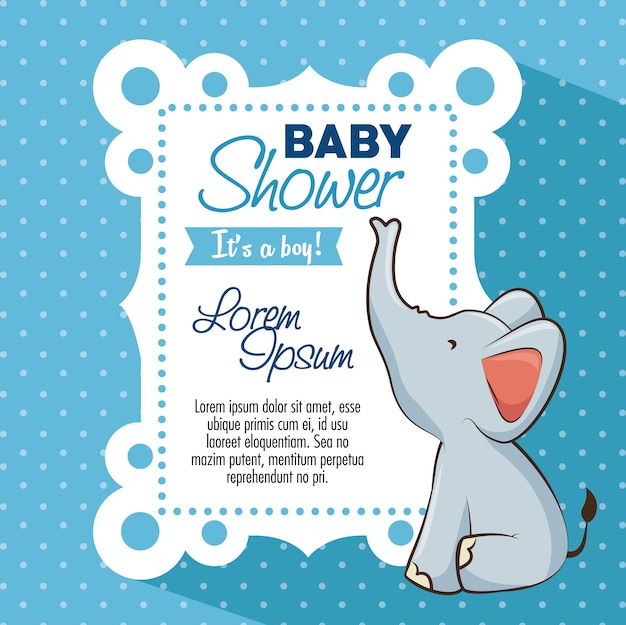 Baby shower jongen uitnodigingskaart