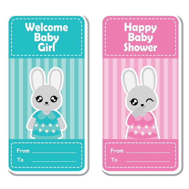 Baby shower labels collection