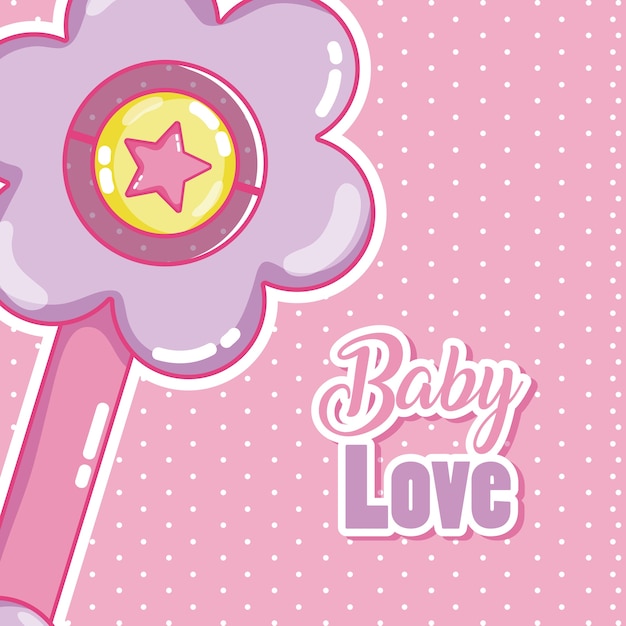 Baby shower pink card vector illustration graphic design