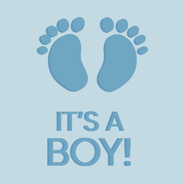 Baby shower poster baby shower concept it's a boy