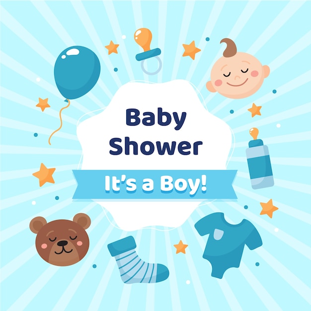 Baby shower reveal for boy