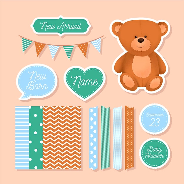 Baby shower scrapbook collection