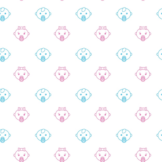 Baby shower seamless pattern. Print for kidsâ goods and clothes