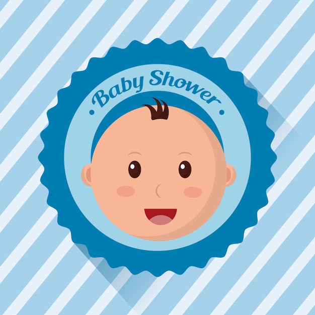 Baby shower sticker