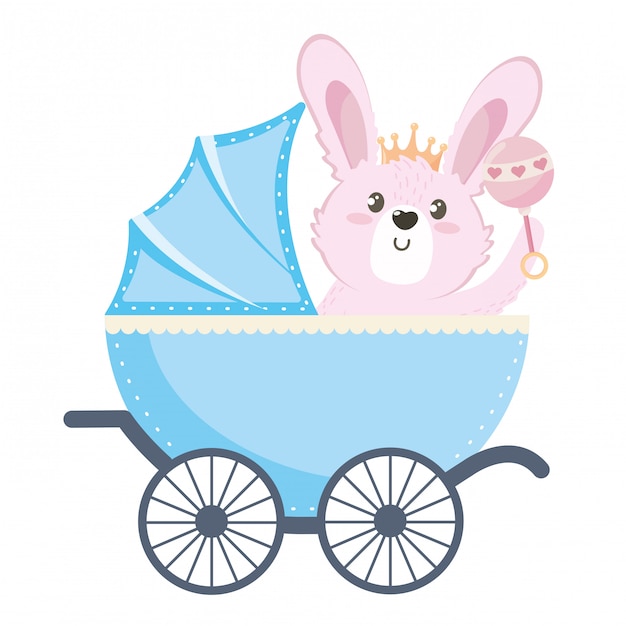 Baby shower symbol and rabbit