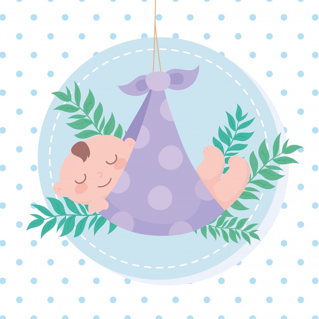 Vector baby shower tag