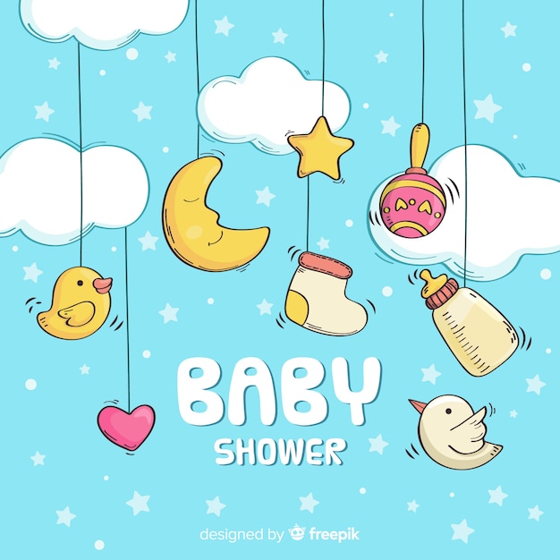 Premium Vector Baby shower template for boy
