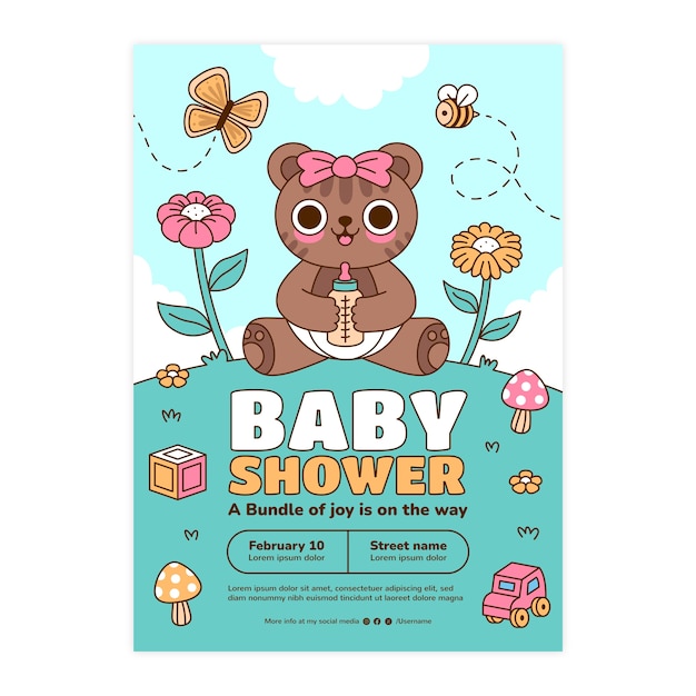 Baby shower template design