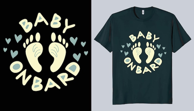 Вектор Дизайн рубашки для детского душа для празднования материнства