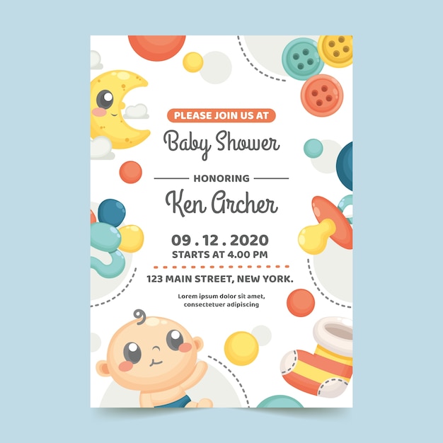 Baby shower uitnodiging thema