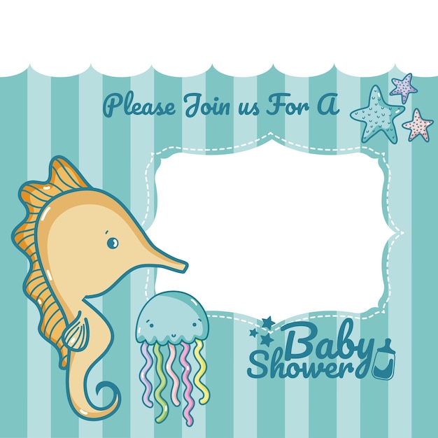 Baby shower uitnodigingskaart