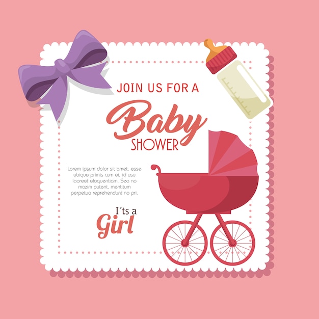 Baby shower uitnodigingskaart
