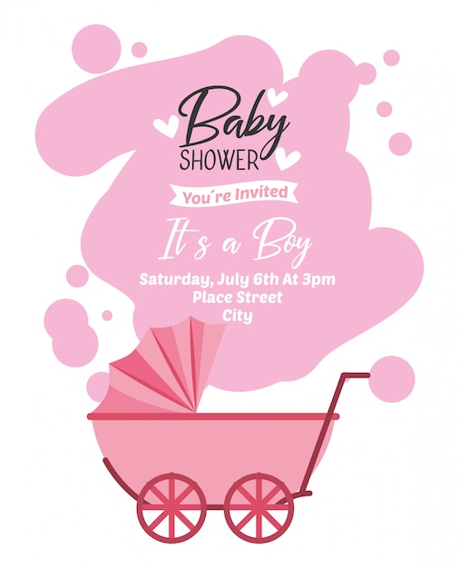 Baby shower uitnodigingskaart