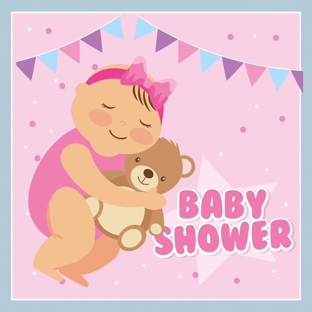 Baby shower uitnodigingskaart