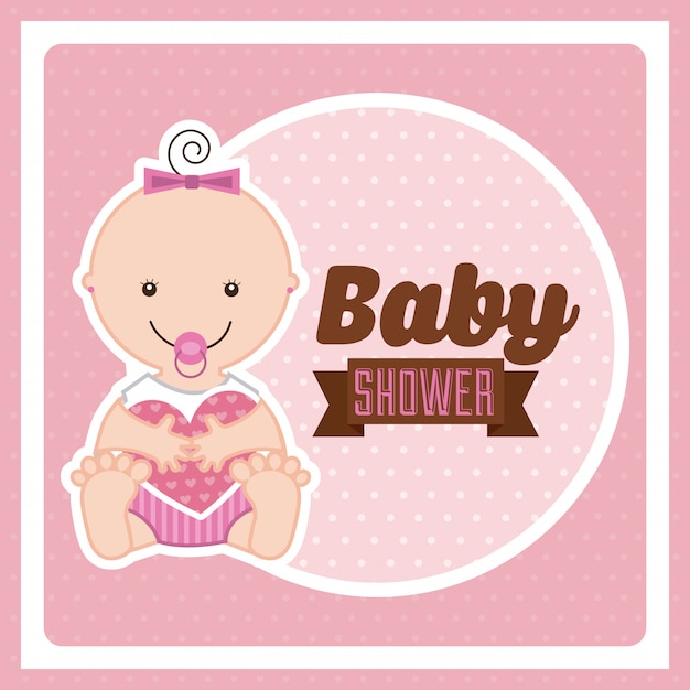 Vettore baby shower