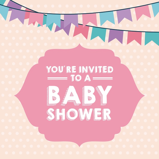 Baby showerontwerp, vector grafische illustratie eps10