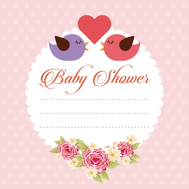 Baby showerontwerp, vector grafische illustratie eps10