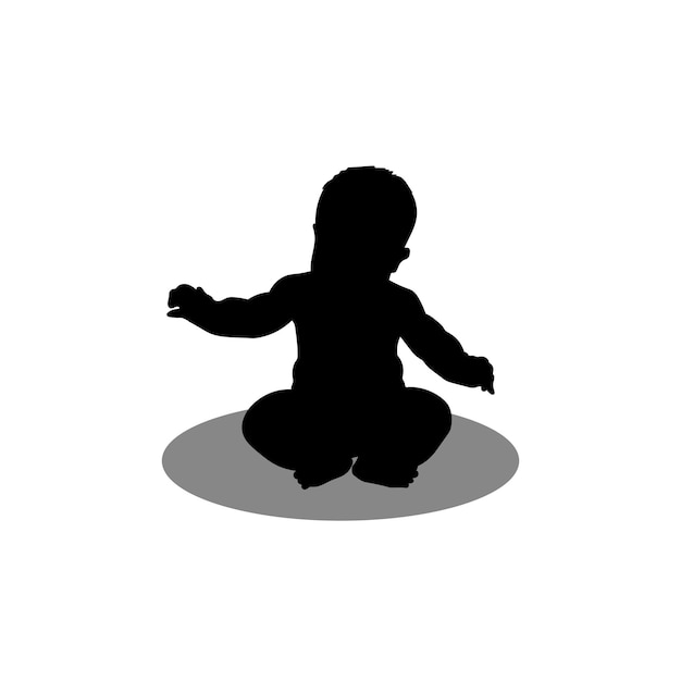 Baby silhouette illustration