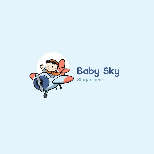 Vector baby sky logo babywinkel
