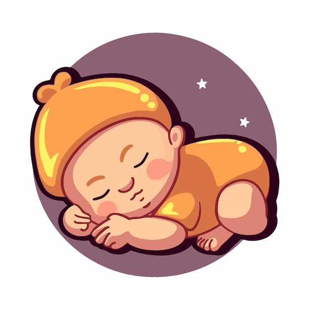 Baby sleeping Royalty Free Vector Image  VectorStock