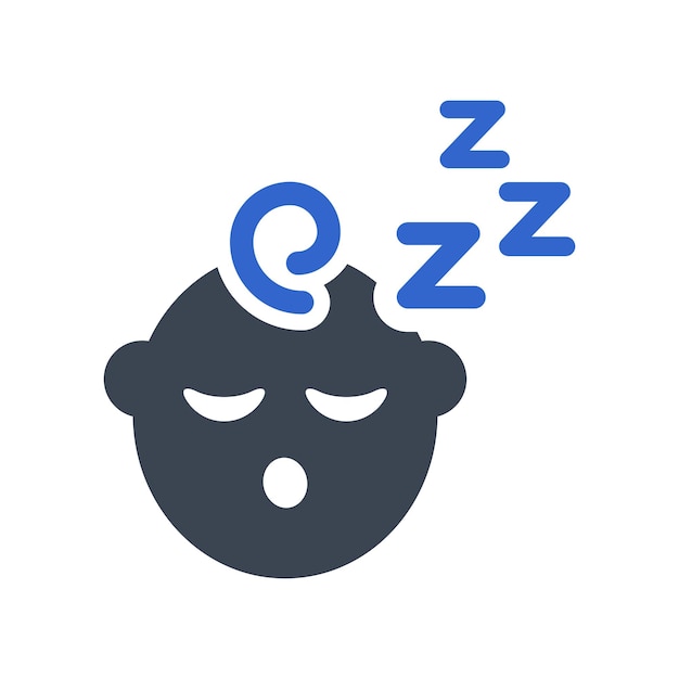 Vector baby sleeping icon